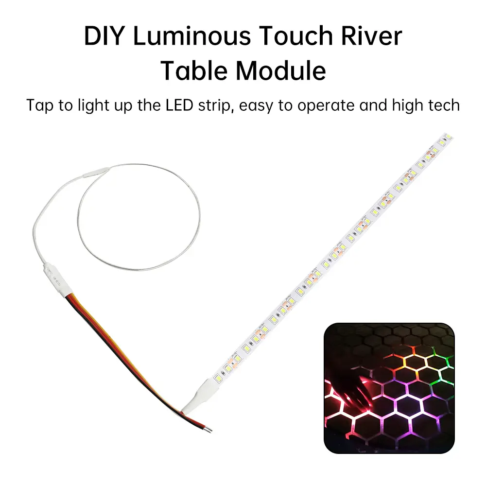DIY Luminous Touch River Table Module LED Driver Light Strip Kit 3-24V Touch Sensor Touch Induction Cellular Metal Coil
