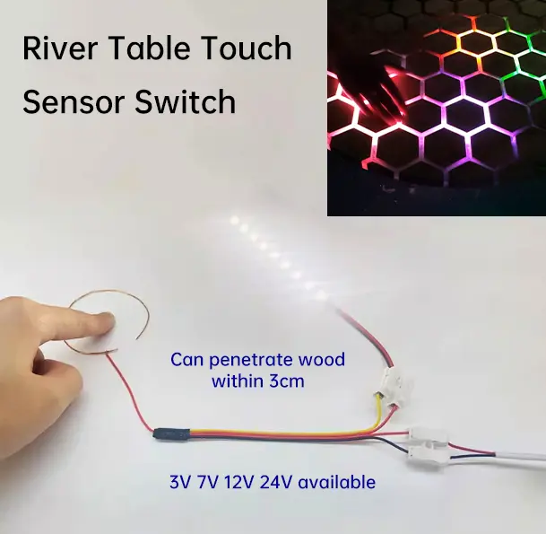 DIY Luminous Touch River Table Module LED Driver Light Strip Kit 3-24V Touch Sensor Touch Induction Cellular Metal Coil
