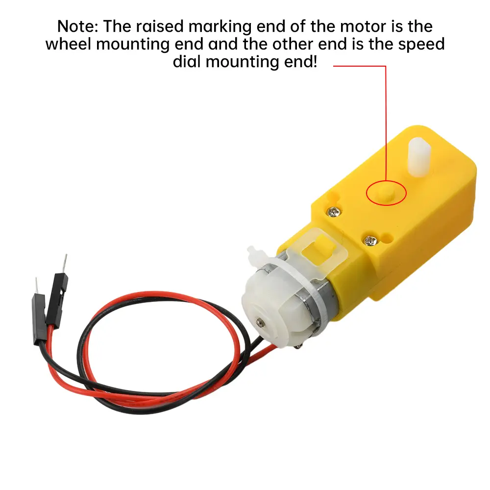 TT Motor Dual DC 3-6V Gearbox Motor 200RPM Ratio 1:48 Shaft Motor with 2.54mm Wire for Arduino DIY Smart Car Robot