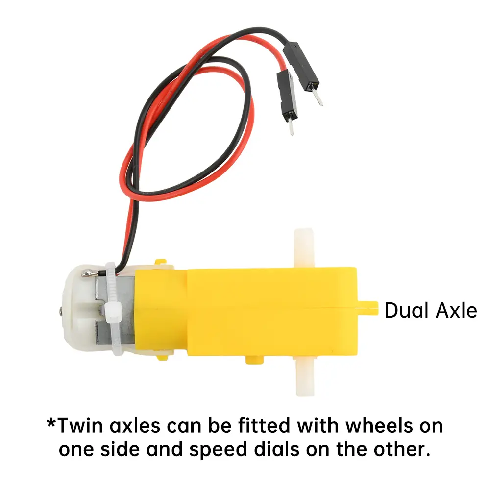 TT Motor Dual DC 3-6V Gearbox Motor 200RPM Ratio 1:48 Shaft Motor with 2.54mm Wire for Arduino DIY Smart Car Robot