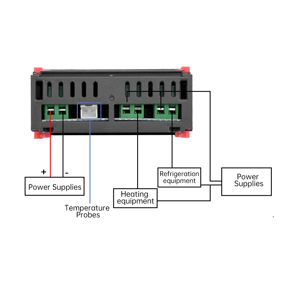 DC12/24V AC110-220V 10A Digital Display Microcomputer Temperature Controller -60℃-120℃ With 1m NTC Probe For Freezer