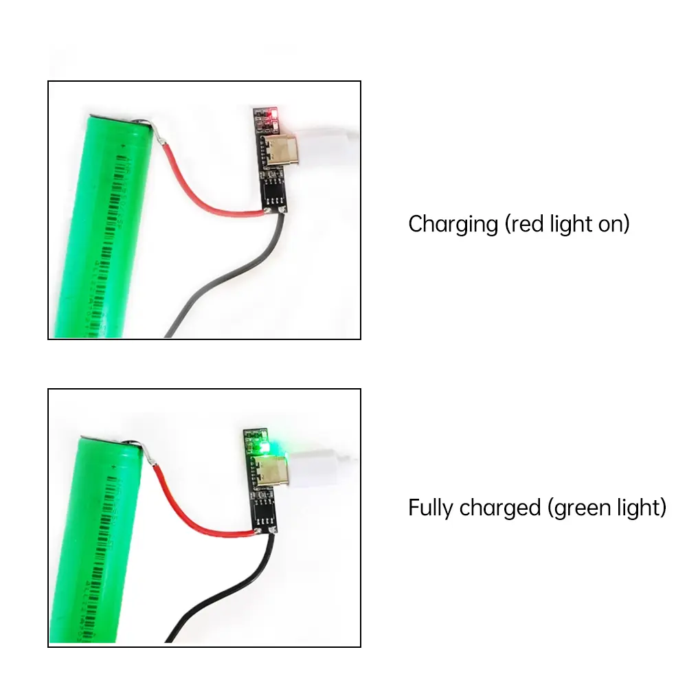 DC 3.7V Ultra-Narrow Ultra-Small Charging Module Li-ion Ternary Battery Charging Pad 1A 4.2V Charger Module Type C Interface