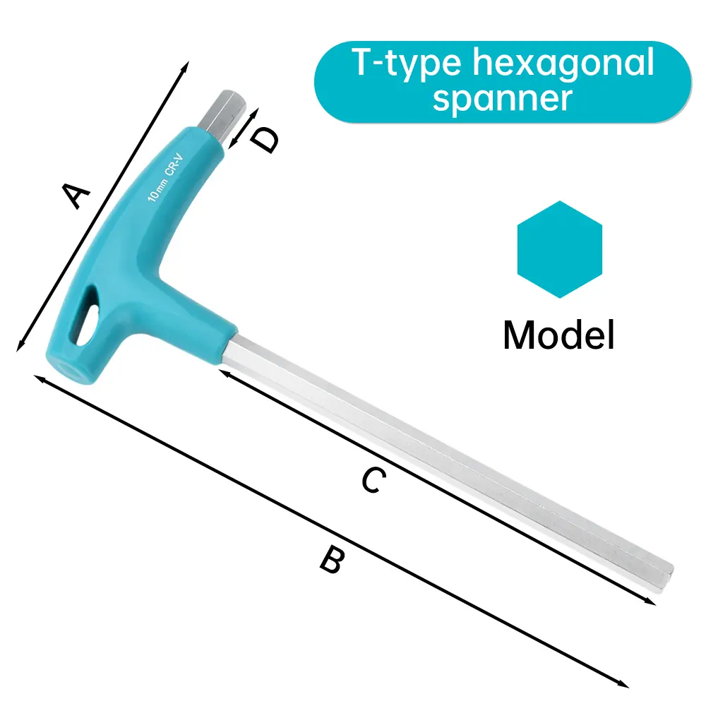 T Handle Hex Allen Key Screws Screwdriver Bike Repair Tools Extended Rubber Handle Hex Screwdriver Tool 2/2.5/3/4/5/6/8mm