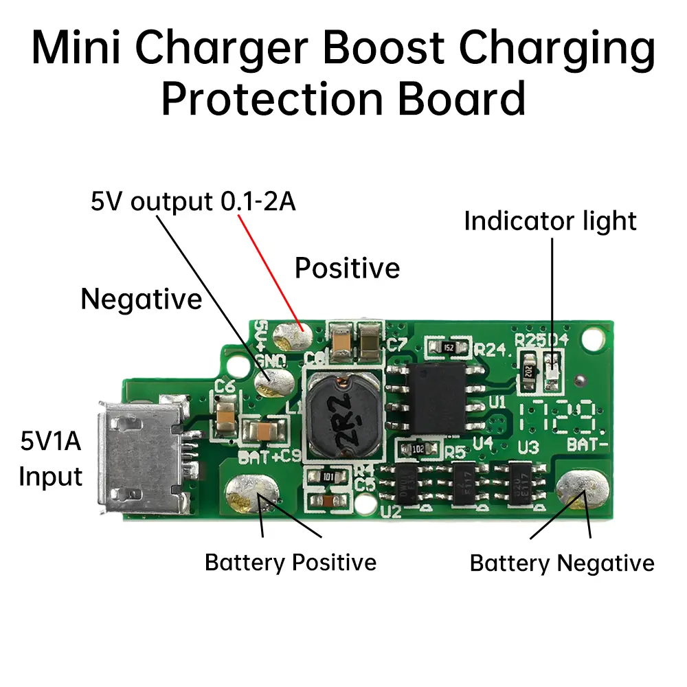 18650 Li-ion Battery 3.7V4.2V Charging Protection Board Mini Charging Treasure Mobile Power Main Board DIY Boost Board
