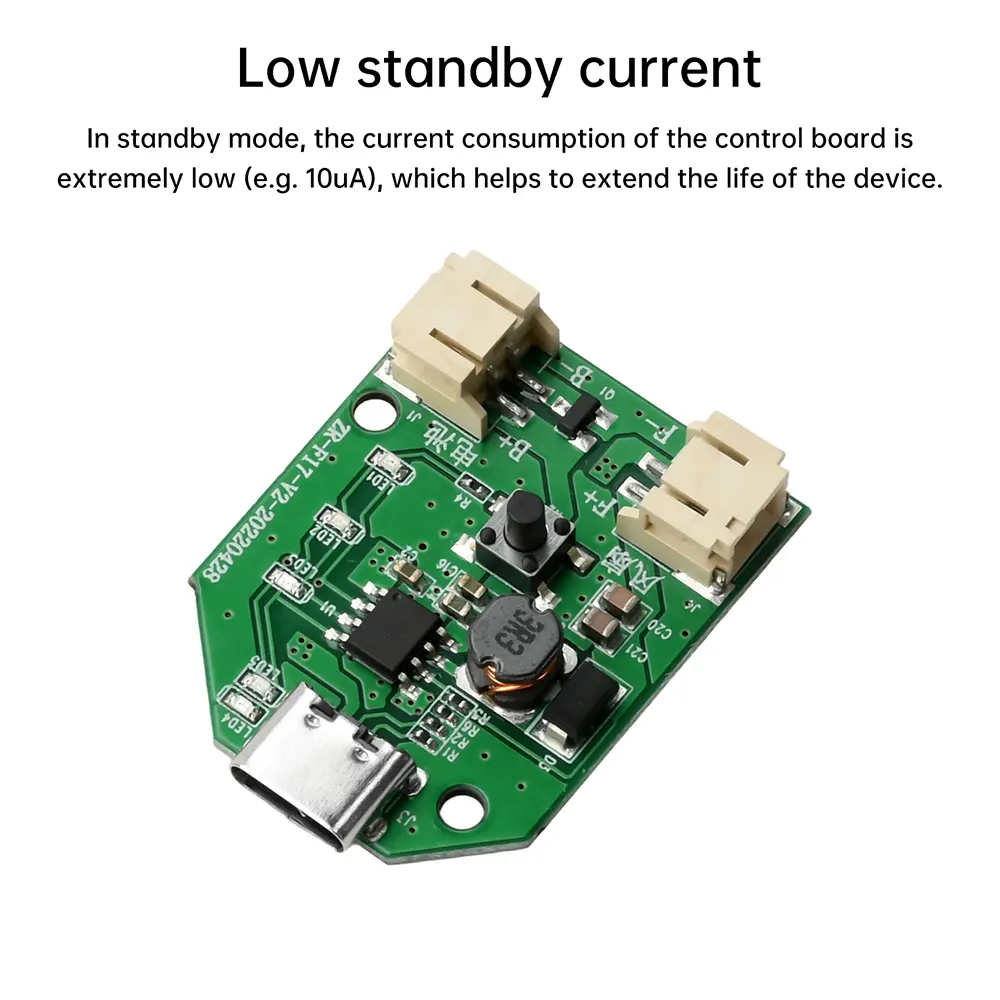 Fan Motor Speed Controller Board Three Speed Stepless Speed Regulation Charging Handheld Fan Control Board Type C Interface
