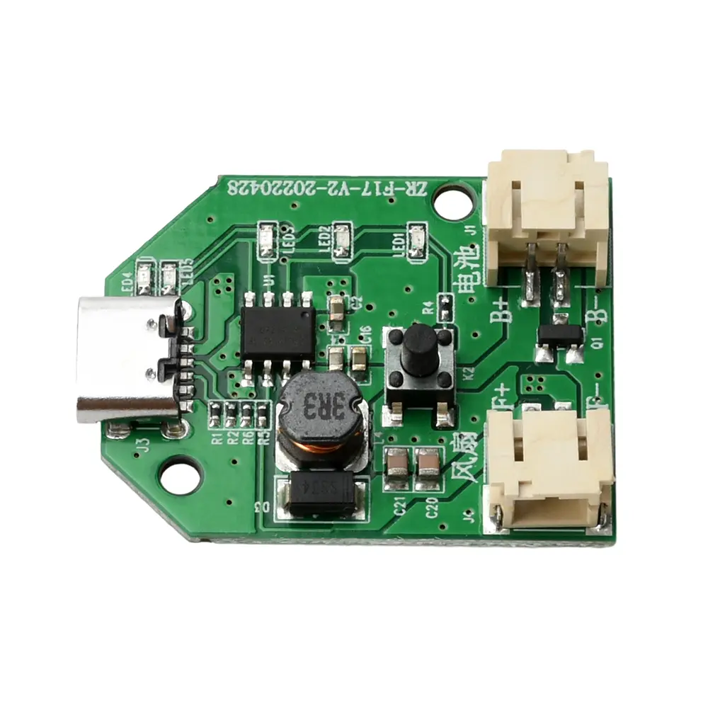Fan Motor Speed Controller Board Three Speed Stepless Speed Regulation Charging Handheld Fan Control Board Type C Interface