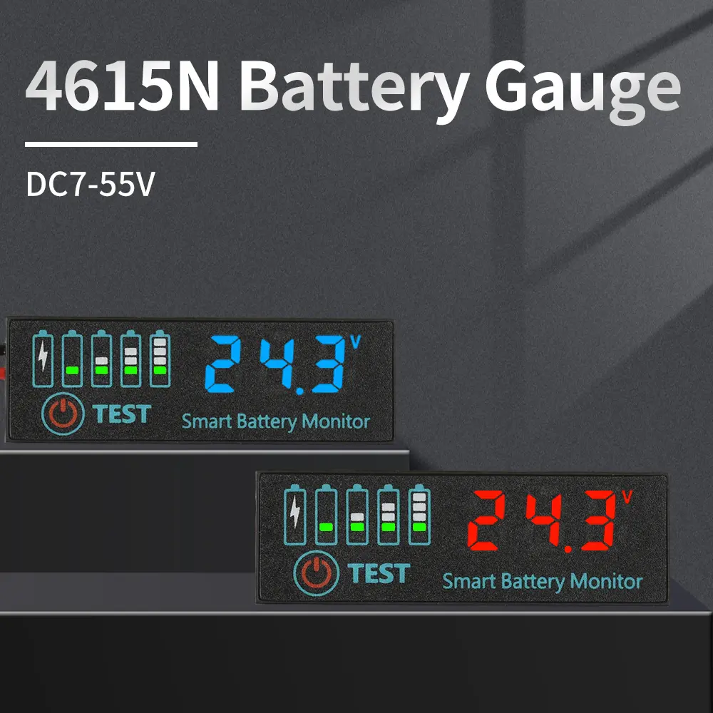 DC7~55V Lithium Battery Level Indicator LED Digital Display Battery Tester Voltmeter Charging Indicator Smart Battery Monitor