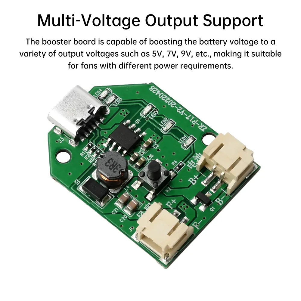 Fan Motor Speed Controller Board Three Speed Stepless Speed Regulation Charging Handheld Fan Control Board Type C Interface