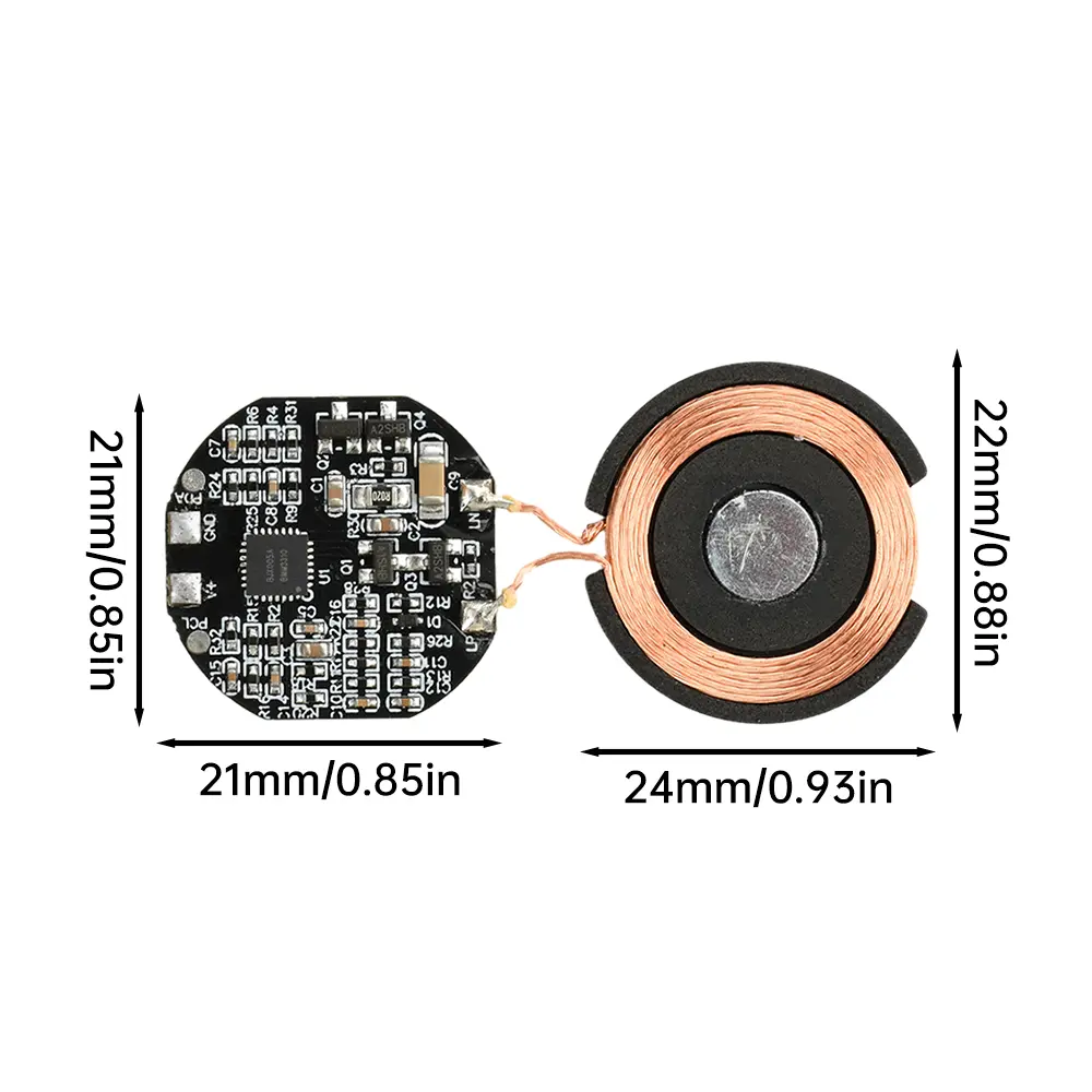 Wireless Charging Module 3W Wireless Charging Adapter with Charge Protection QC 2.0 QC 3.0 for Smartwatch Headset