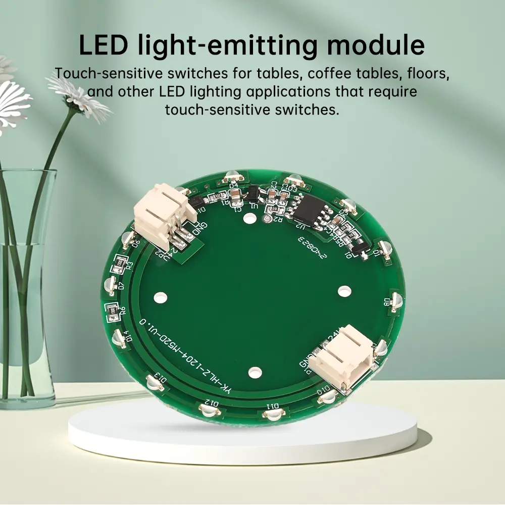DC 24V Blue LED Touch Sensor Module 50mm Interval Touch Sensor 1S Delay Off LED Light Emitting Module DIY Honeycomb Light