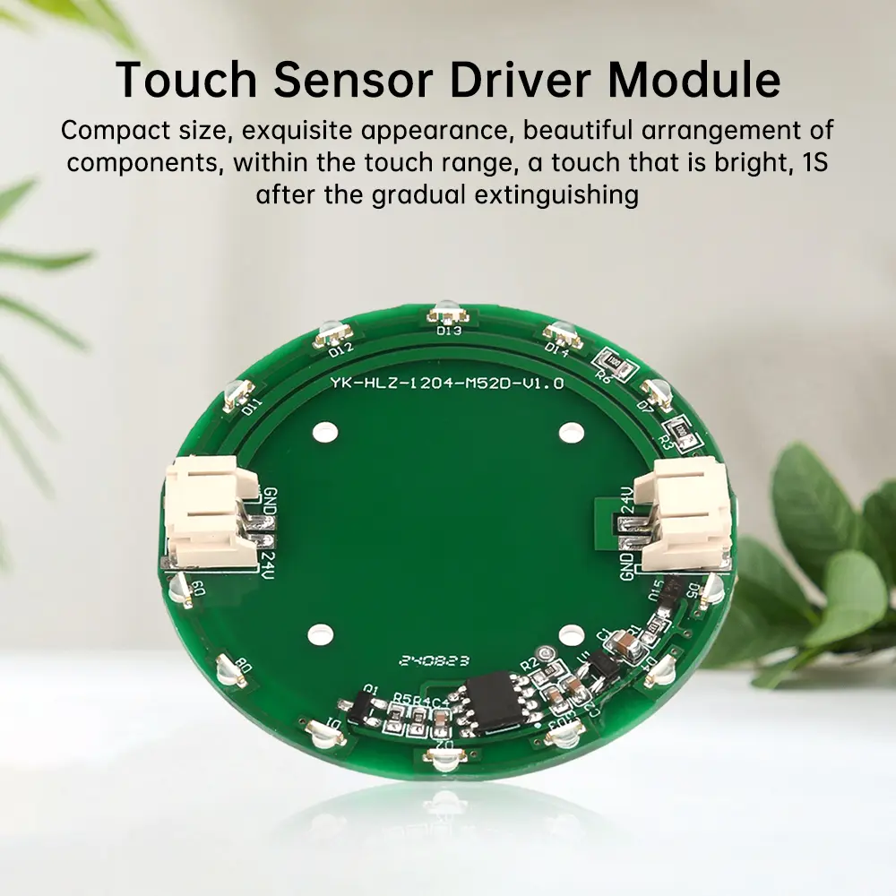 DC 24V Blue LED Touch Sensor Module 50mm Interval Touch Sensor 1S Delay Off LED Light Emitting Module DIY Honeycomb Light