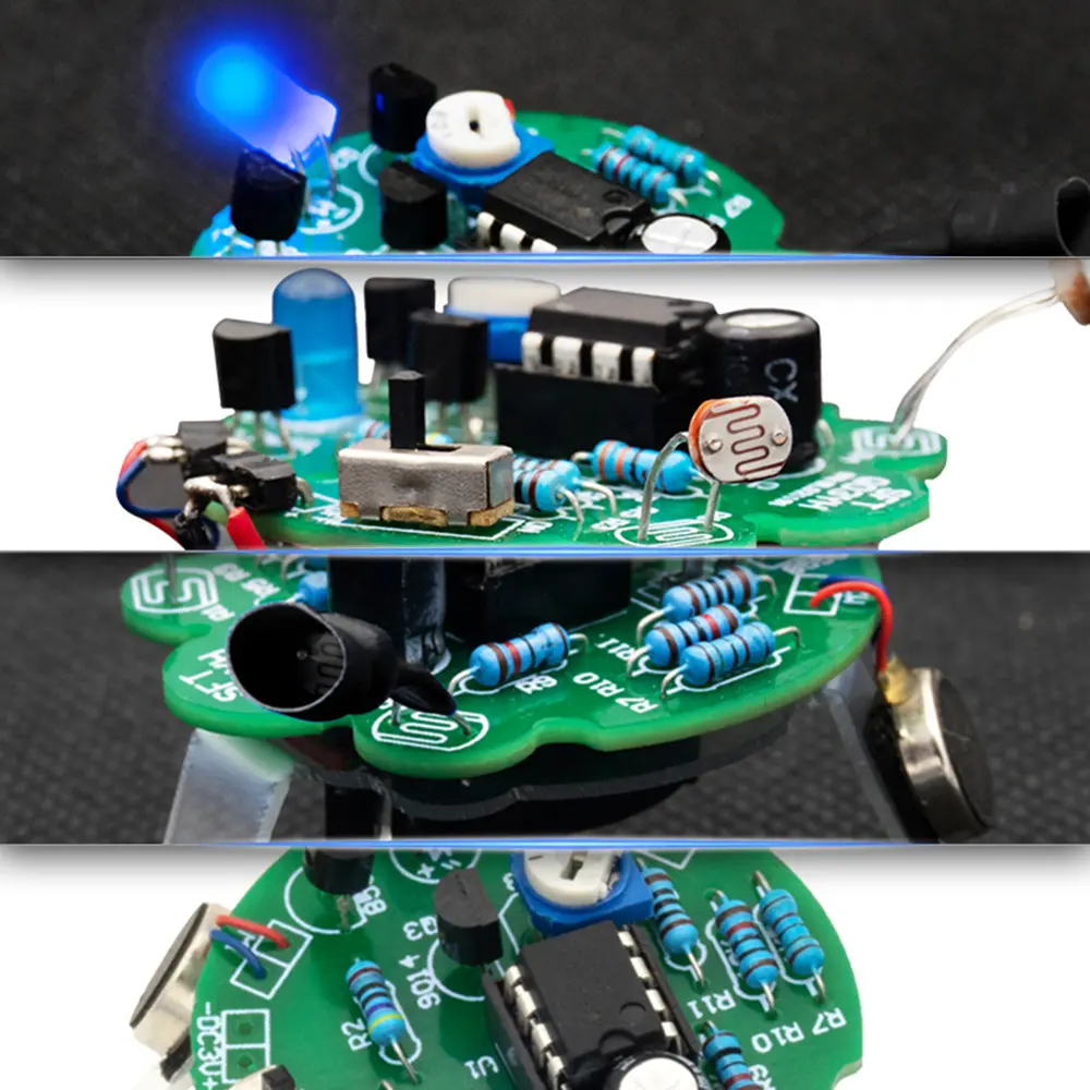 Photosensitive Firefly Robot DIY Loose Part Breathing Lamp Photosensitive Moving Welding Practice Training Tool