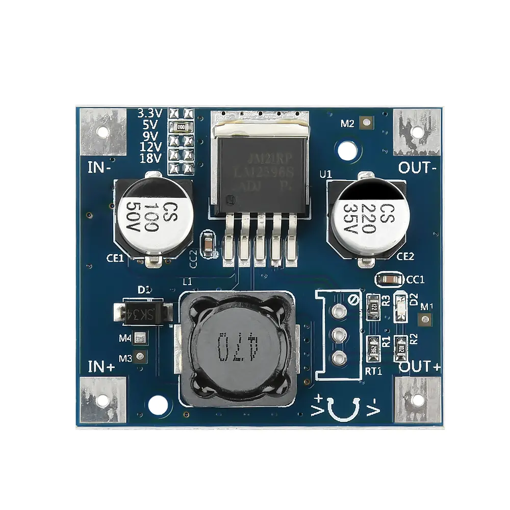 DC-DC Adjustable Buck Converter Fixed Voltage Step-Down Power Module DC 3-40V to 3.3V/5V/9V/12V/18V