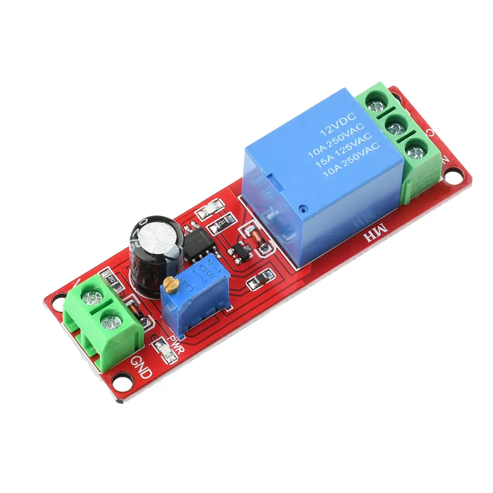 DC5/12V Relay Switch Delayed Disconnect/Close Relay Switch 1~10S Time Adjustable NE555 Switch Module