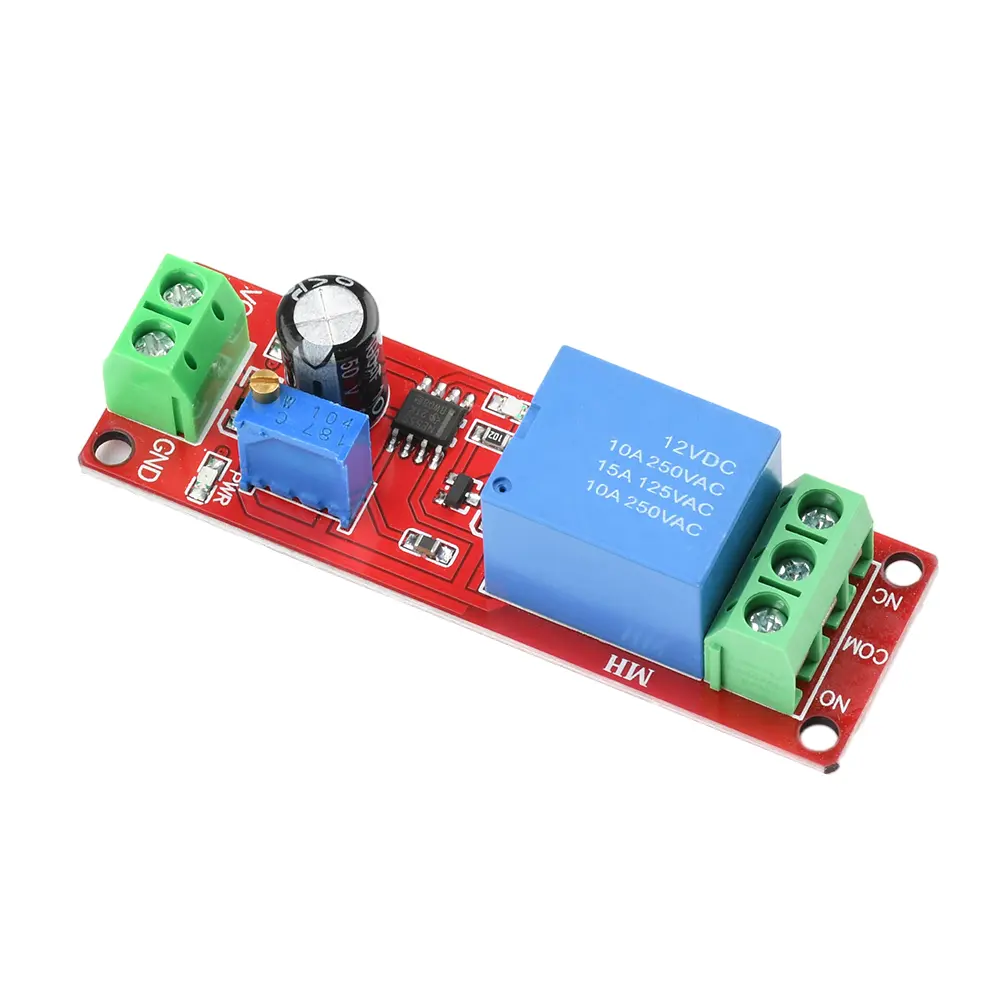 DC5/12V Relay Switch Delayed Disconnect/Close Relay Switch 1~10S Time Adjustable NE555 Switch Module