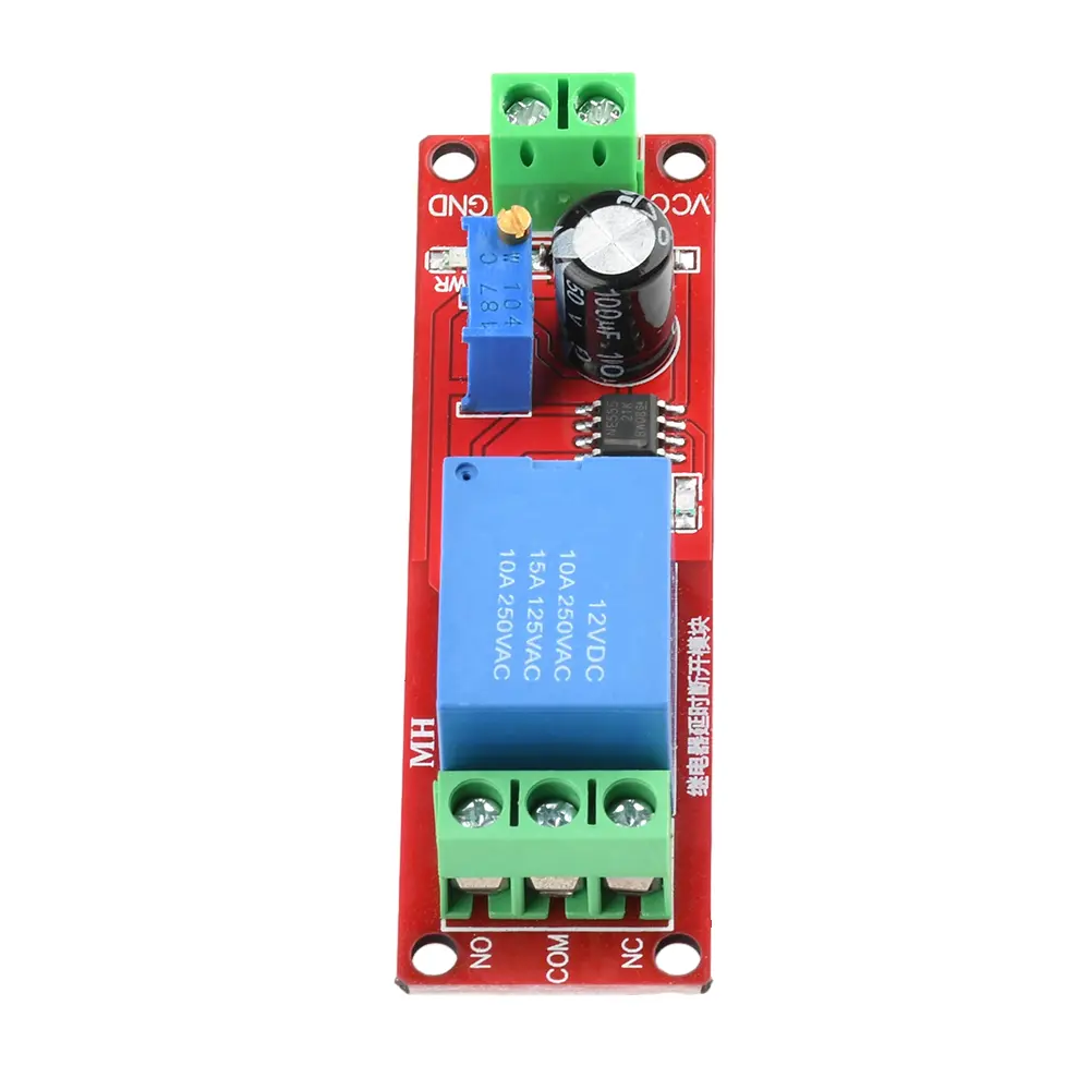 DC5/12V Relay Switch Delayed Disconnect/Close Relay Switch 1~10S Time Adjustable NE555 Switch Module