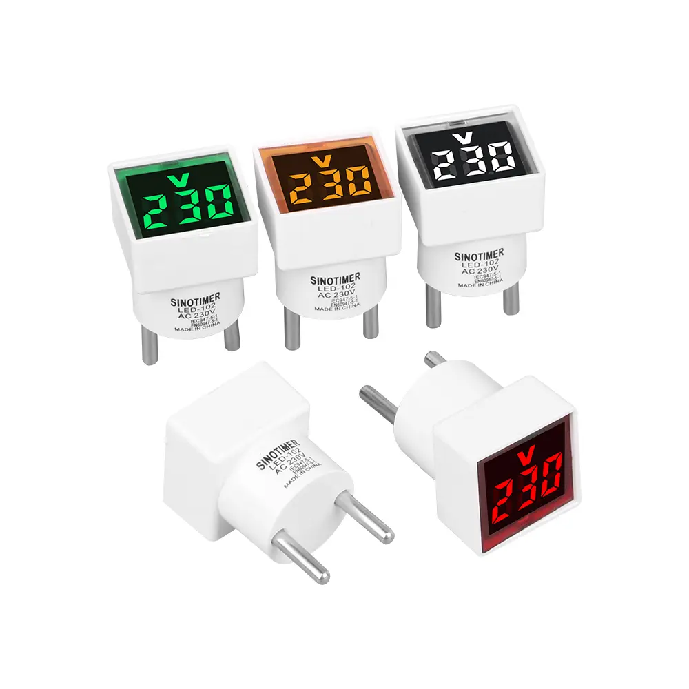 AC 220V/230V European Plug Household Digital Display Voltmeter Voltage Measurement Monitor Socket Voltage Indicator