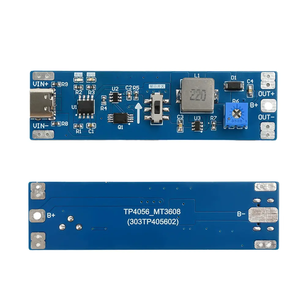 3.7V To 9V 12V Type-C 18650 Lithium Battery Step Up Module Charge Discharge Boost Voltage Regulator Module