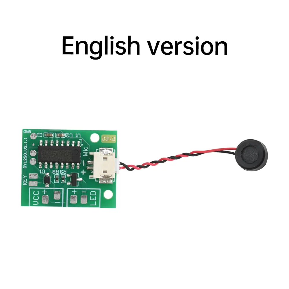 DC 3.7-5V Monochrome Lamp Switch Dimming Timing Control Module 5m Voice Control Switch Module For 5w LED Lights English