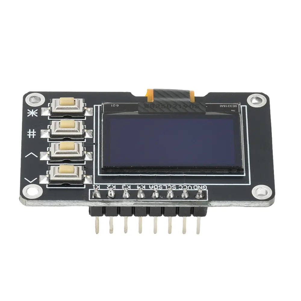 NEW product 0.96 inch OLED IIC White/YELLOW BLUE/BLUE 12864 OLED Display with 4x4 key I2C SSD1315 LCD Screen Board for Arduino