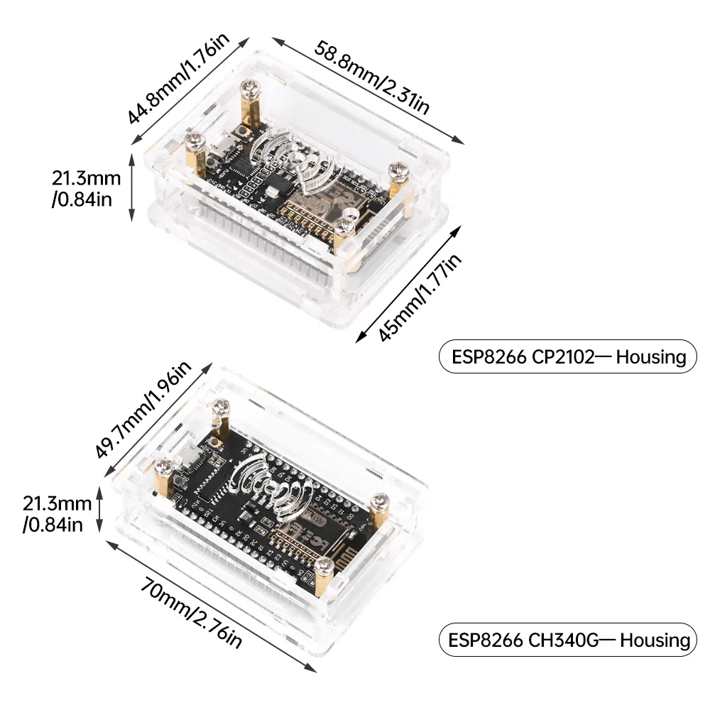 NodeMcu Lua ESP8266 2102 340G ESP-32 Iot Development Board Transparent Acrylic Protective Shell