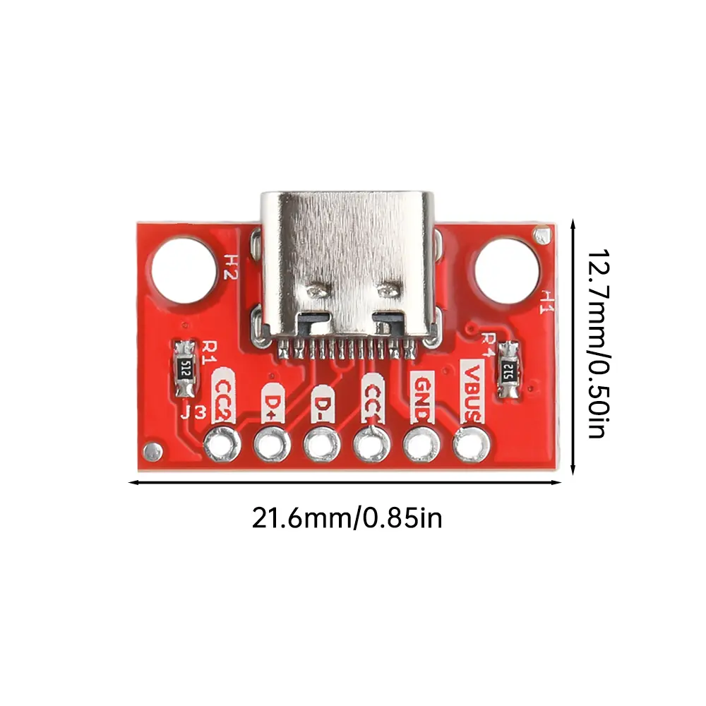 5pcs Type-C Female Test PCB Board Adapter USB 3.1 16P to 2.54mm Connector Socket For Data Line Wire Cable Transfer