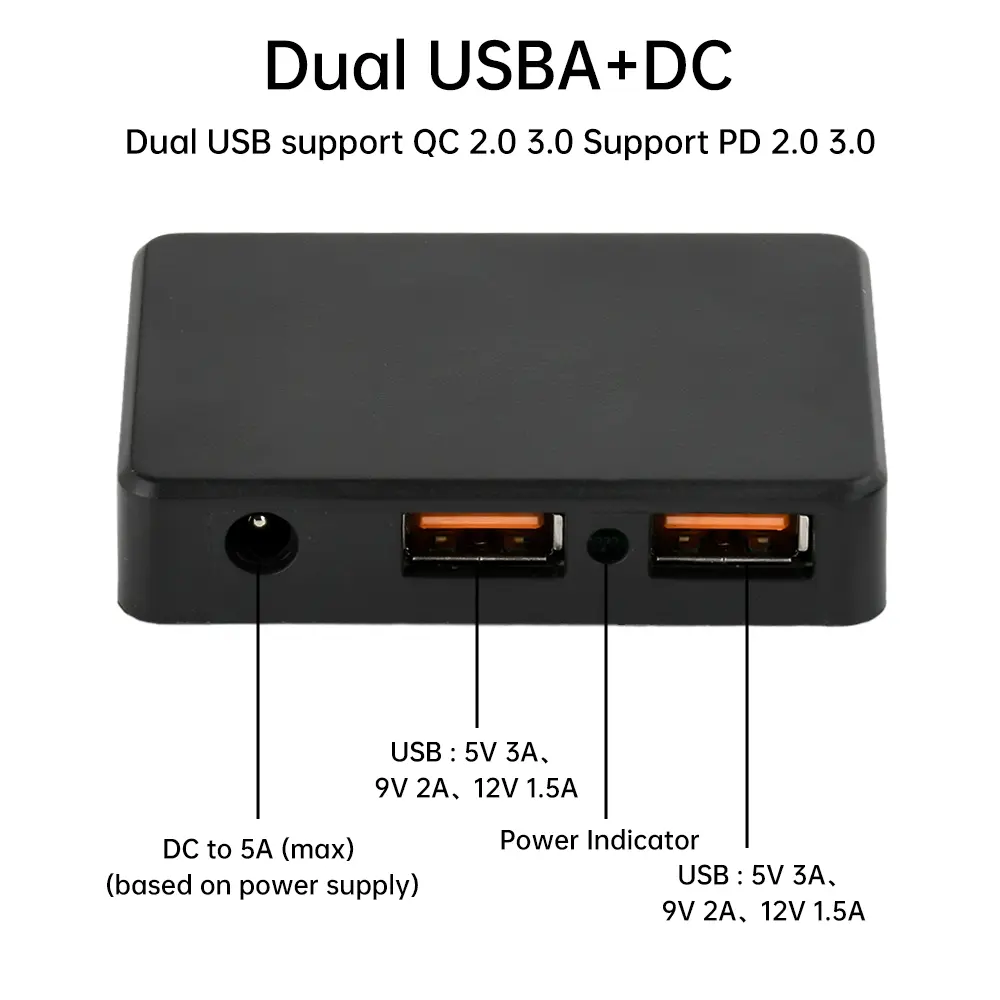 DC 5V 3A Output Solar Inverters Solar Panel Regulator Dual USBA+DC Interface Output Solar Controller Regulator