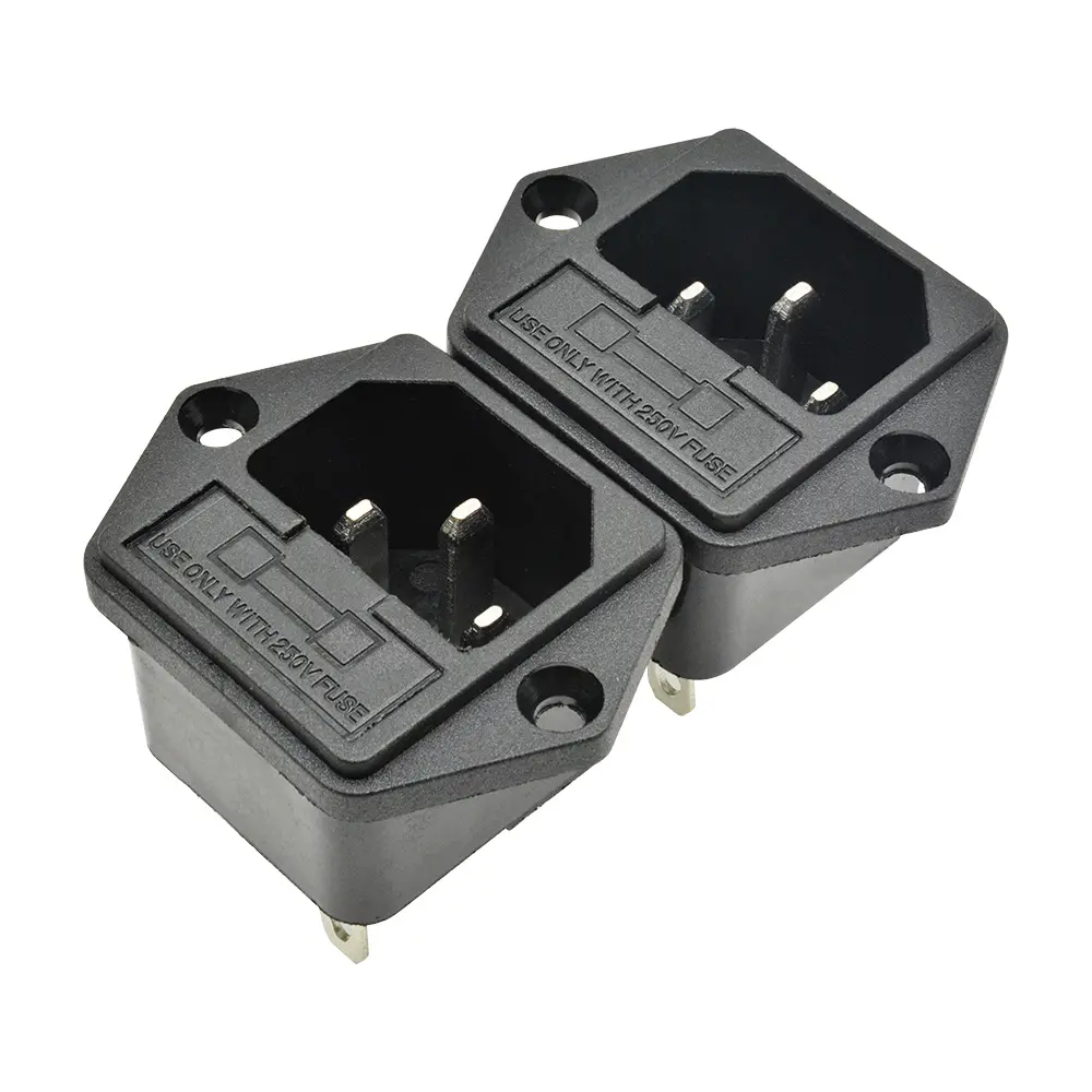 5pcs Screw Fixed AC Power Socket 10A/250V 3-pins Female Socket
