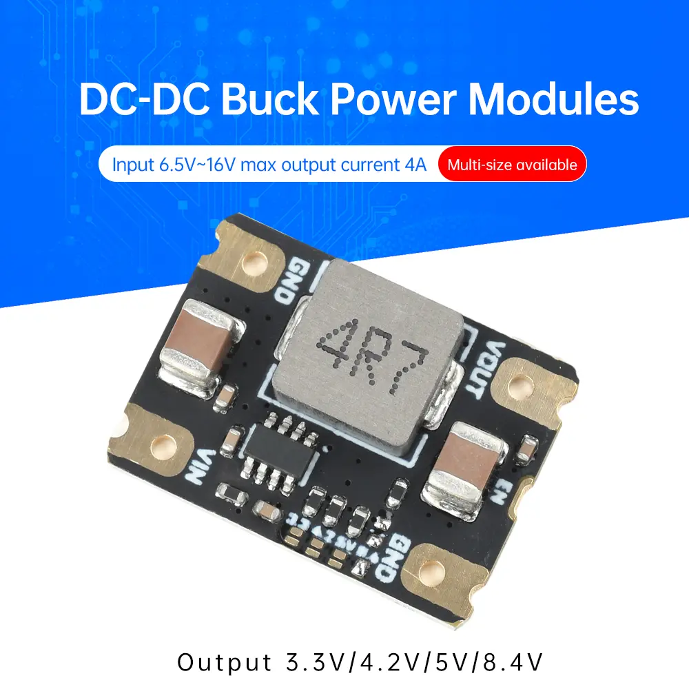 DC-DC Step-Down Power Module Input DC 6.5-16V to DC 3.3V/4.2V/5V/8.4V Fixed Output Voltage Regulator Module Full Load 4A