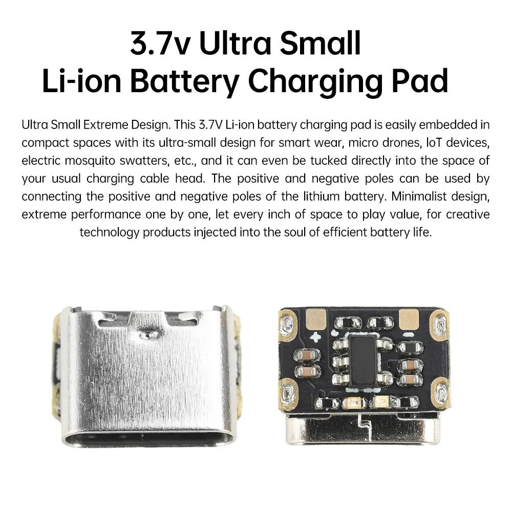 Miniature 18650 Lithium Battery Charging Module Constant Voltage / Current Charging Protection Board Type-C Interface