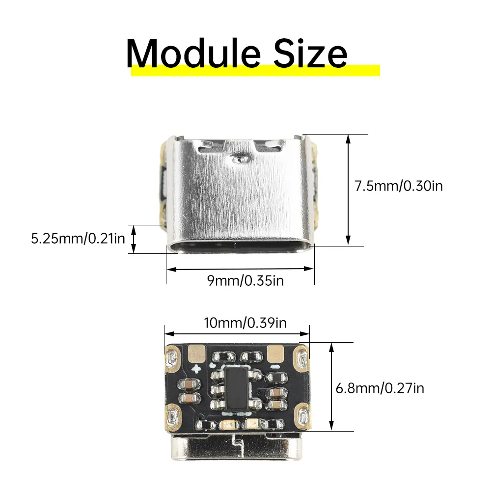 Miniature 18650 Lithium Battery Charging Module Constant Voltage / Current Charging Protection Board Type-C Interface