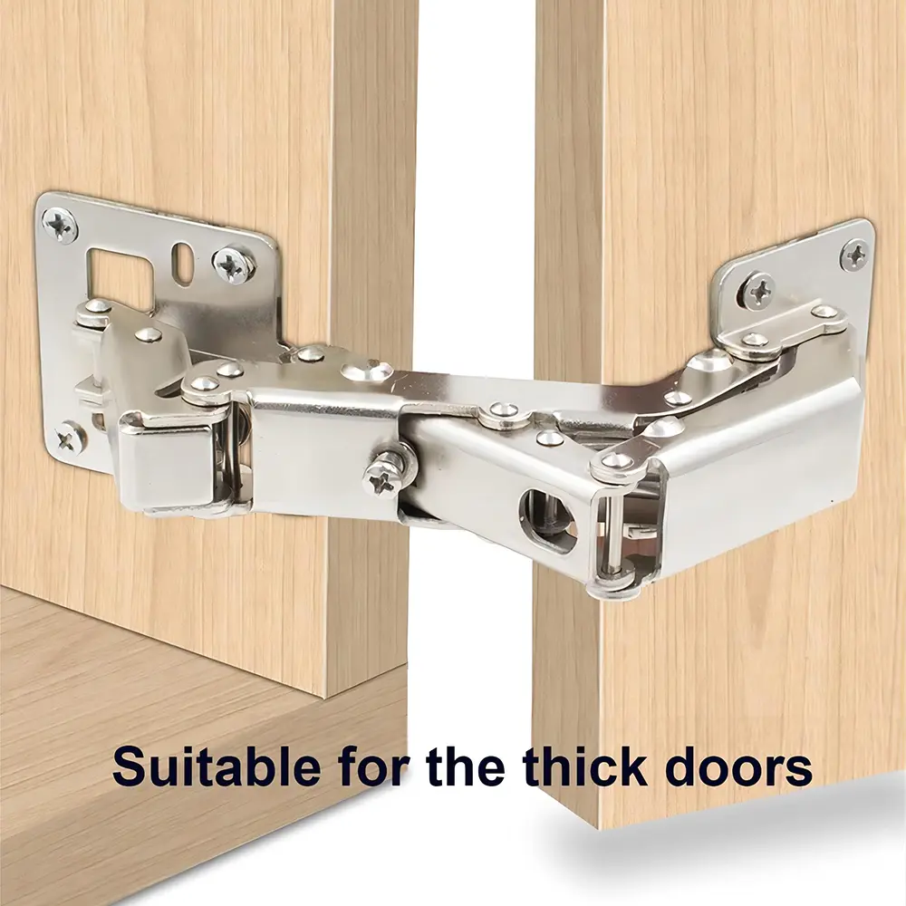 Cabinet Hinge 90 Degree No-Drilling Hole Cupboard Door Hydraulic Hinges Soft Close With Screws Furniture Hardware