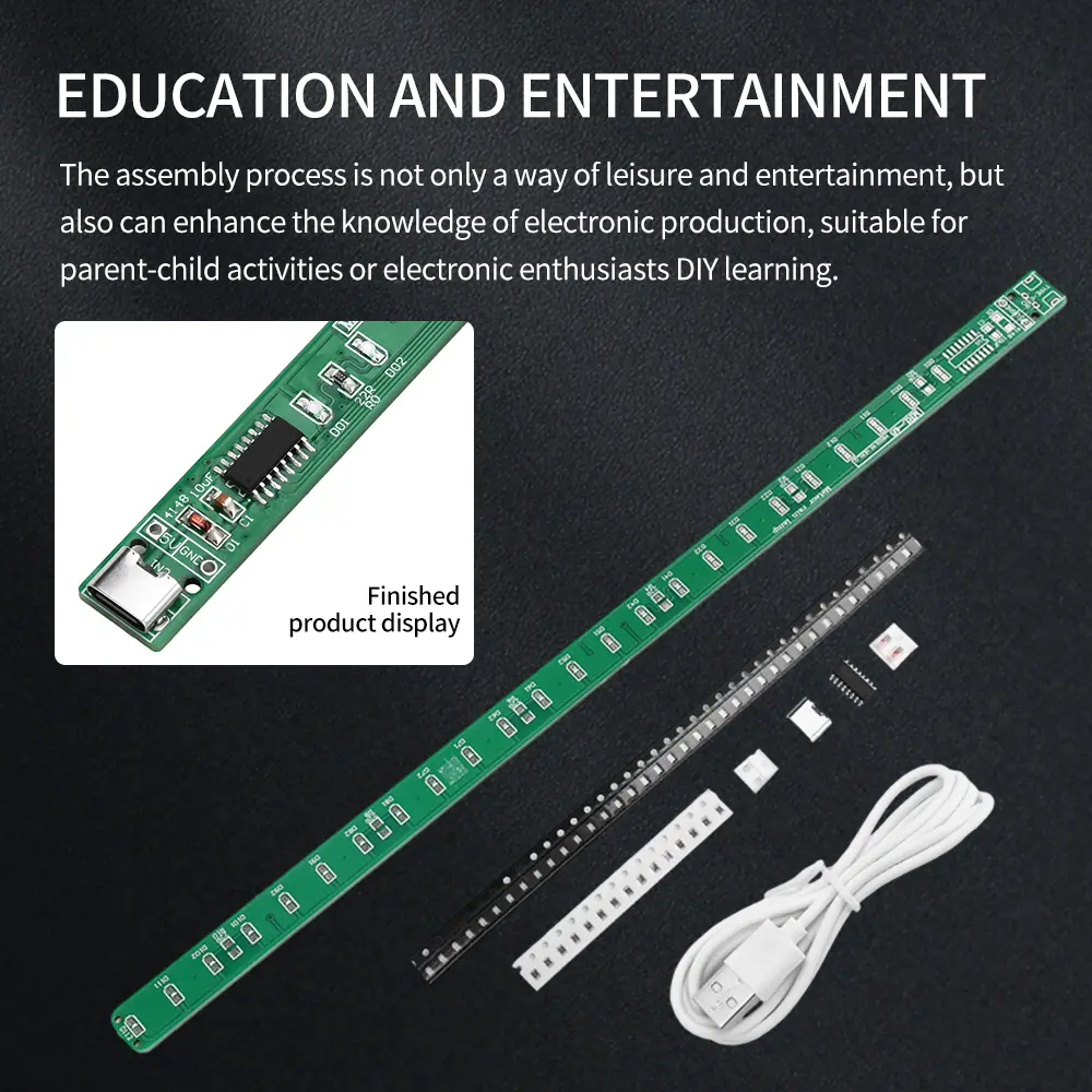 DC5V SMD LED Meteor Light Kit Electronic DIY Production Parts Meteor Light Kit LED Bar Lights Welding DIY