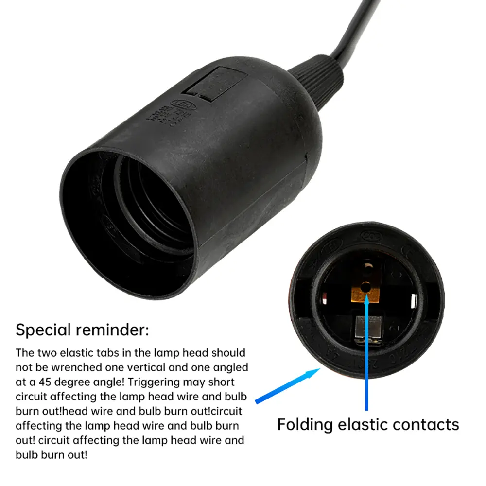 E27 303 1.8m Lamp Holder Power Cable With Switch E27 Lamp Socket AC 220V EU/CN Plug For Pendant Bulbs