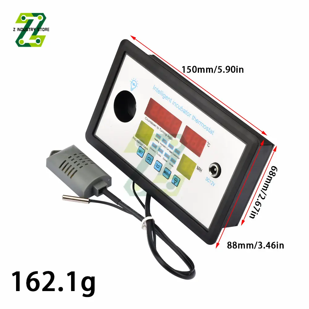Smart Thermostat Digital W9005 Thermostat Temperature Humidity Control Incubator 360 Automatic Egg Turning AC110-220V