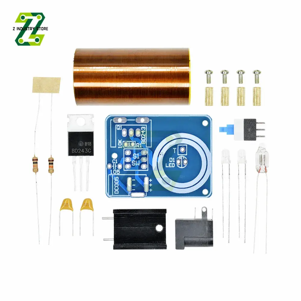 BD243 Mini Tesla Coil Kit Props DIY Parts Lights Technology Diy Electronics DIY Mini Tesla Coil Module