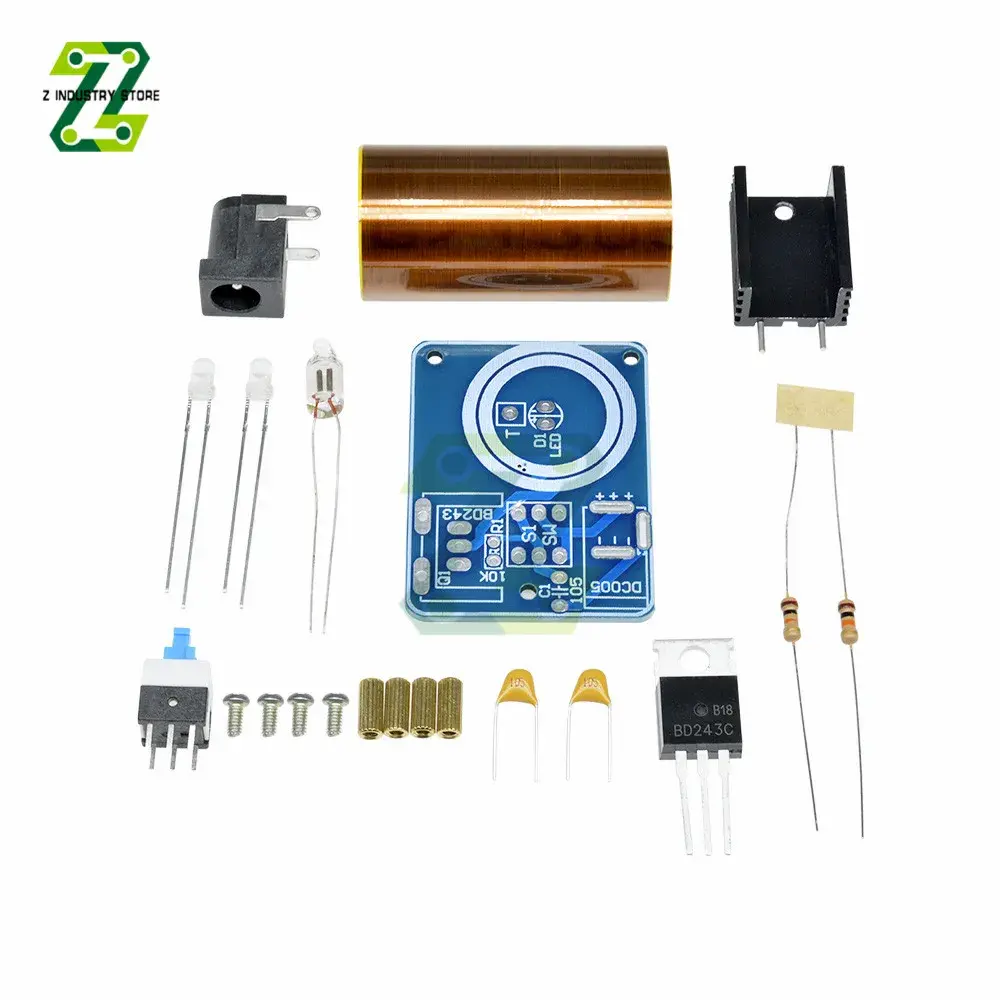 BD243 Mini Tesla Coil Kit Props DIY Parts Lights Technology Diy Electronics DIY Mini Tesla Coil Module