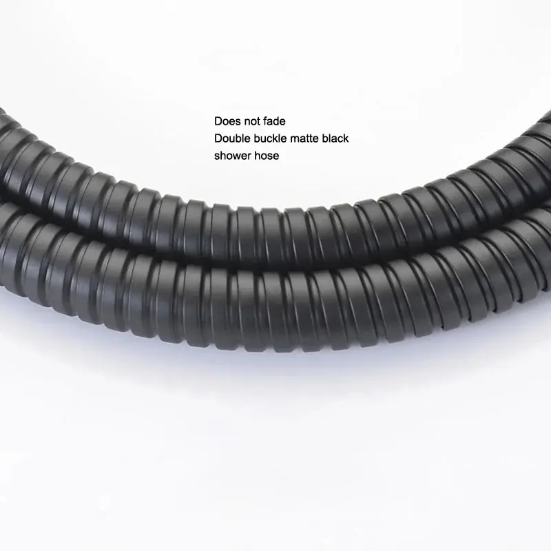 Black/Chrome Stainless Steel Flexible Shower Hose Bathroom Accessories Shower Pipe High Strength Hot and Cold Hose