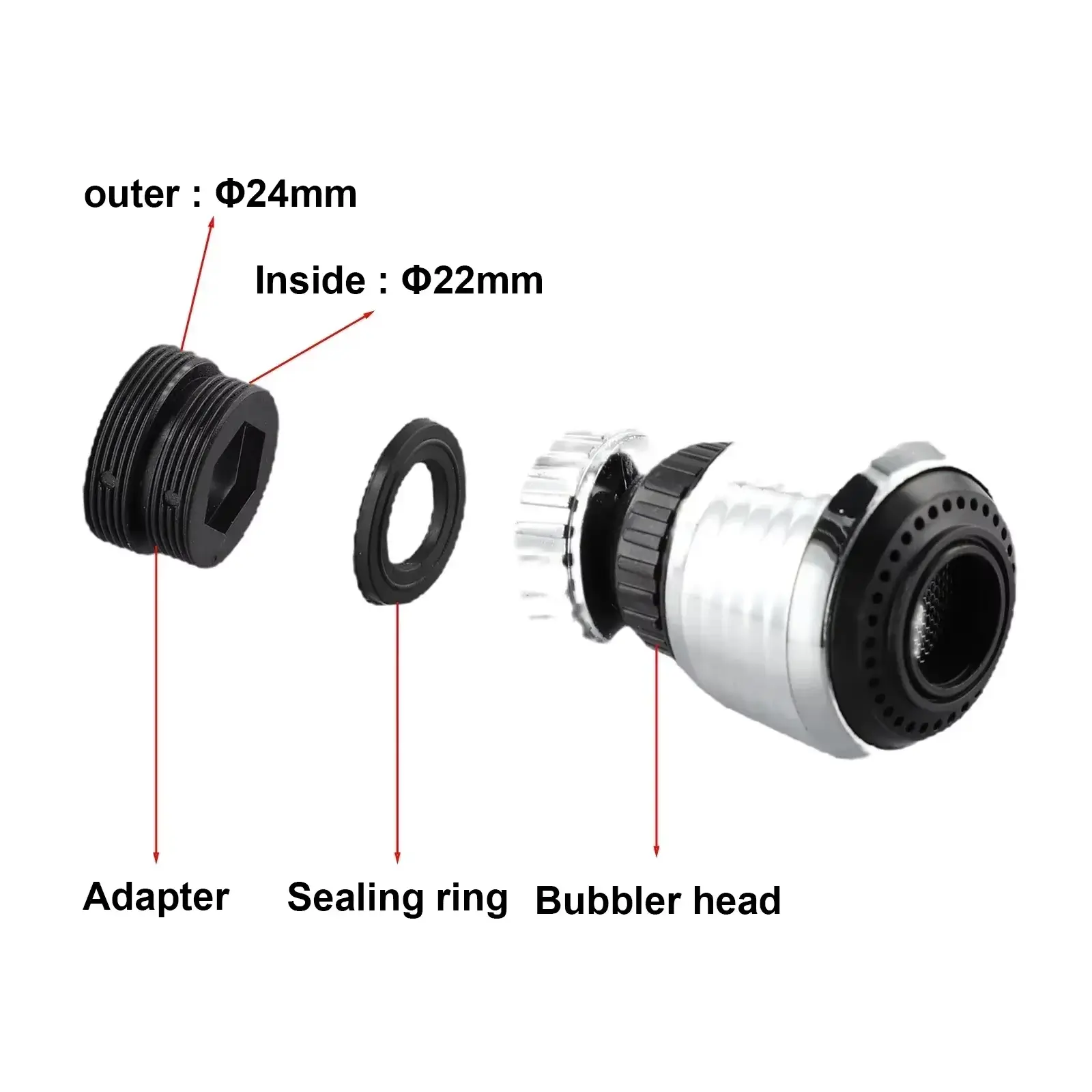 360 Degree Rotating Faucet Nozzle Splash Guard Water Saving Faucet Aerator Filter Bathroom Shower Tool Aerator Diffuser