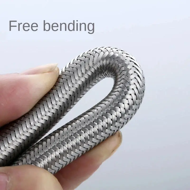 50/80cm 1/2 Inch Explosion Proof Pipe Hose Braided Flexible Faucet Water Pipe for Kitchen Bathroom Toilet Pipe