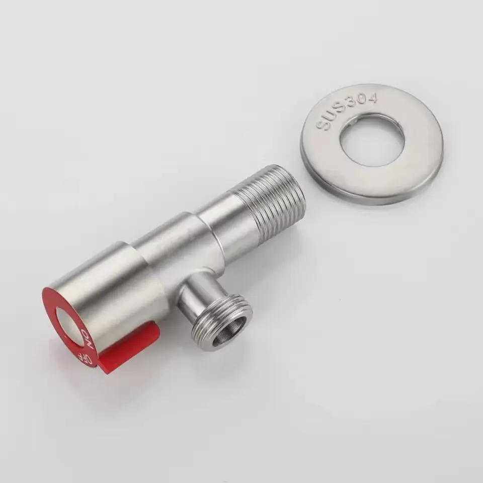 Bathroom Basin Sink Faucets Taps Angle Stop Valve Brass Black Finish G1/2" Shut Off Valve Bathroom Toilet Bidet Shower Water Tap
