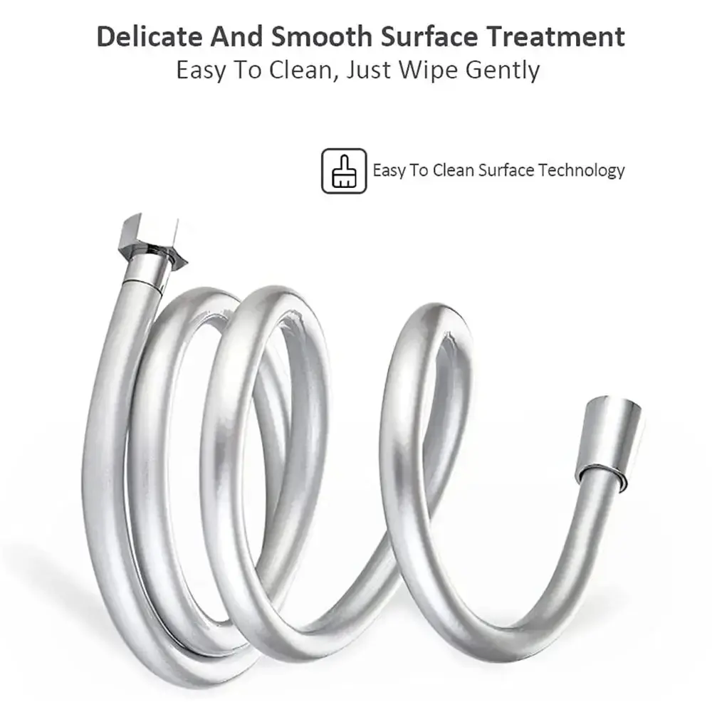 2m/1.5m/1.2m super soft silicone shower hose anti-twist gun metal bathroom pipe long water pipe high quality pvc pipe