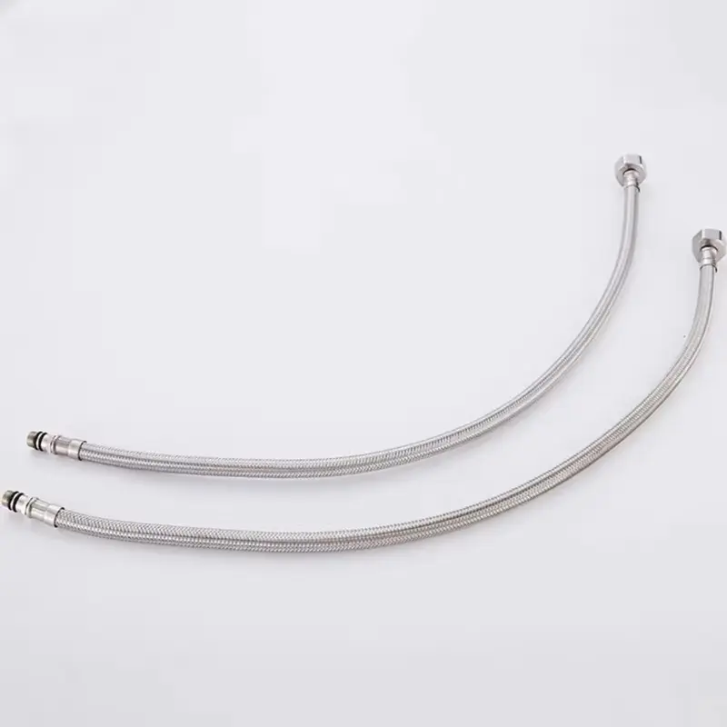 Bathroom Hose Stainless Steel Flexible Water Pipe Kitchen 2 Pieces/Set Hot and Cold Water Tap Water Supply Pipe Hose G 1/2 G 3/8