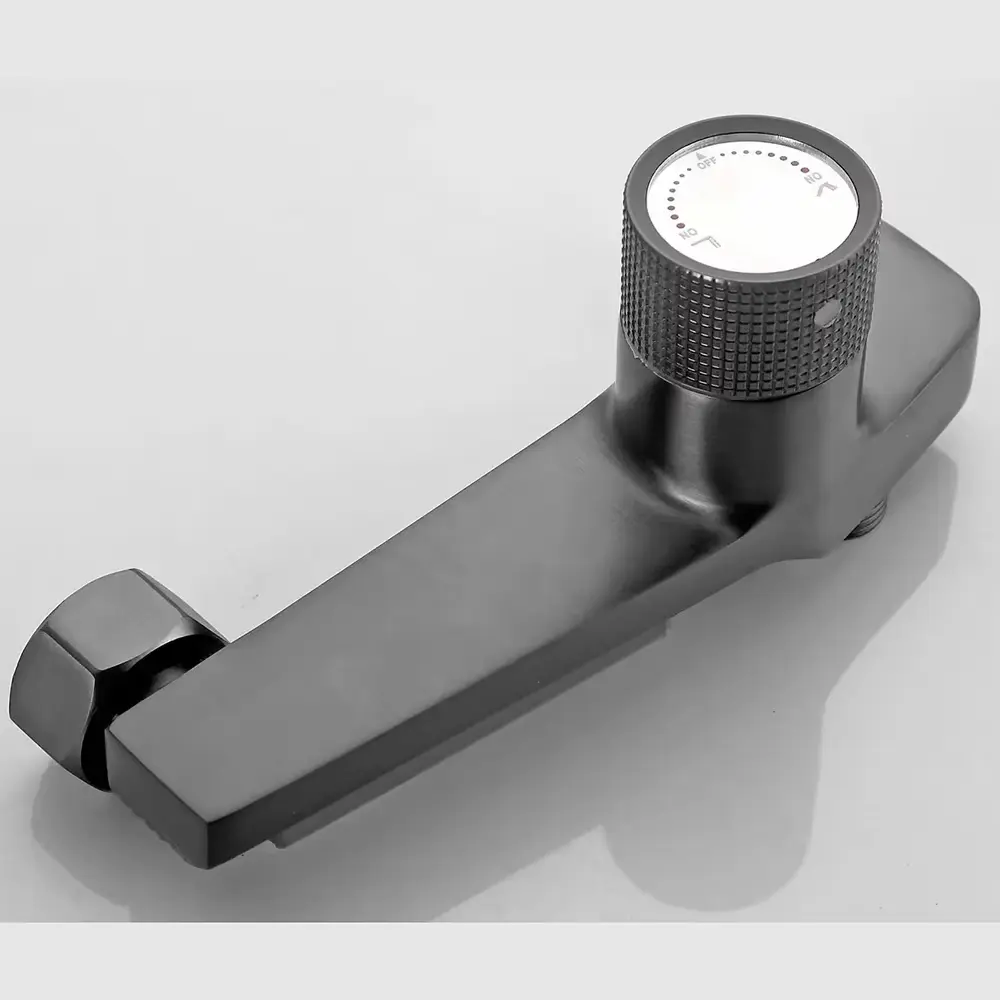Copper mixed water bathtub faucet, waterfall, small body, wall-mounted installation, hot and cold faucet