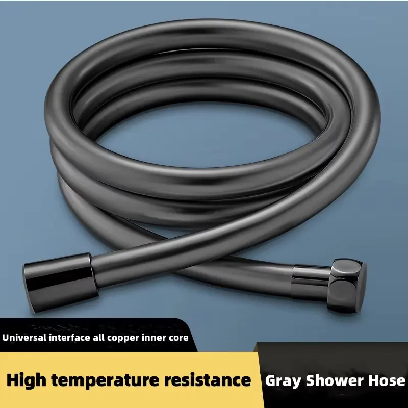 2m Gun Grey PVC Flexible Shower Hose Hand Held Shower Head Special Hose Bathroom Accessories