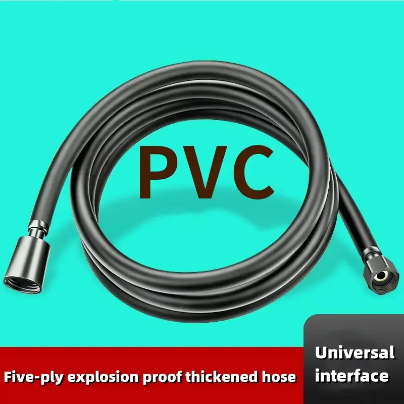 2m Gun Grey PVC Flexible Shower Hose Hand Held Shower Head Special Hose Bathroom Accessories