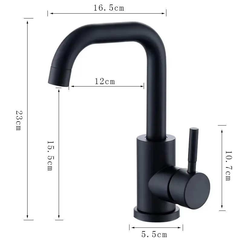 Bathroom Basin Faucet 304 Stainless Steel Hot Cold Wash Mixer Crane Tap 360 Rotation Sink Faucets Single Lever Tap For Bathroom
