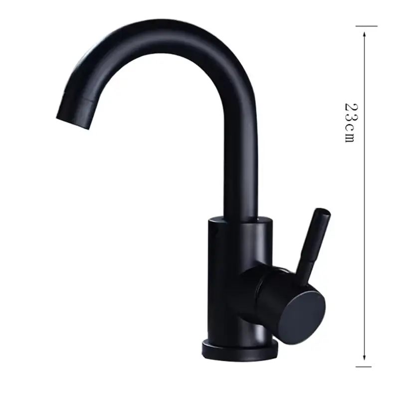 Bathroom Basin Faucet 304 Stainless Steel Hot Cold Wash Mixer Crane Tap 360 Rotation Sink Faucets Single Lever Tap For Bathroom