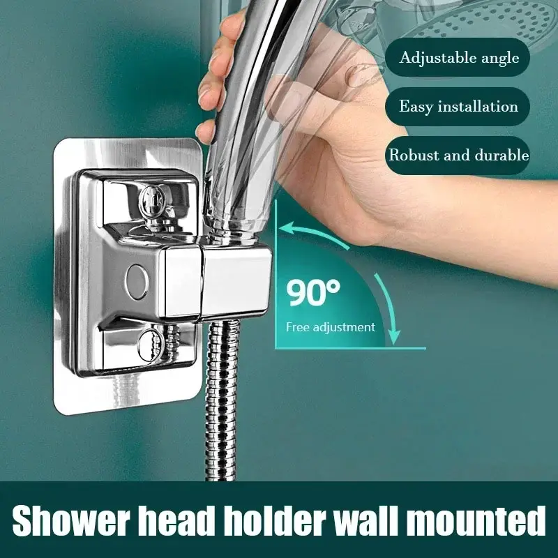 New Bathroom Handheld Shower Holder No Punch Adjustable No Drilling ABS Shower Holder