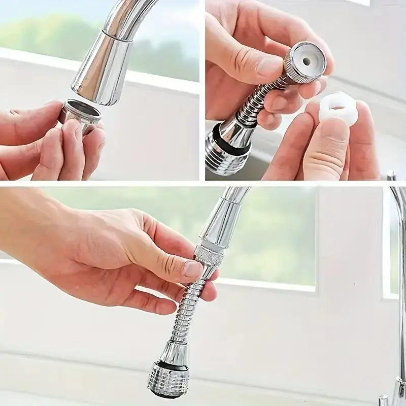 1PC Faucet Splash Guard Faucet Extender Household Water Outlet Bubbler Basin Faucet Water Saver Universal Rotation Flushing